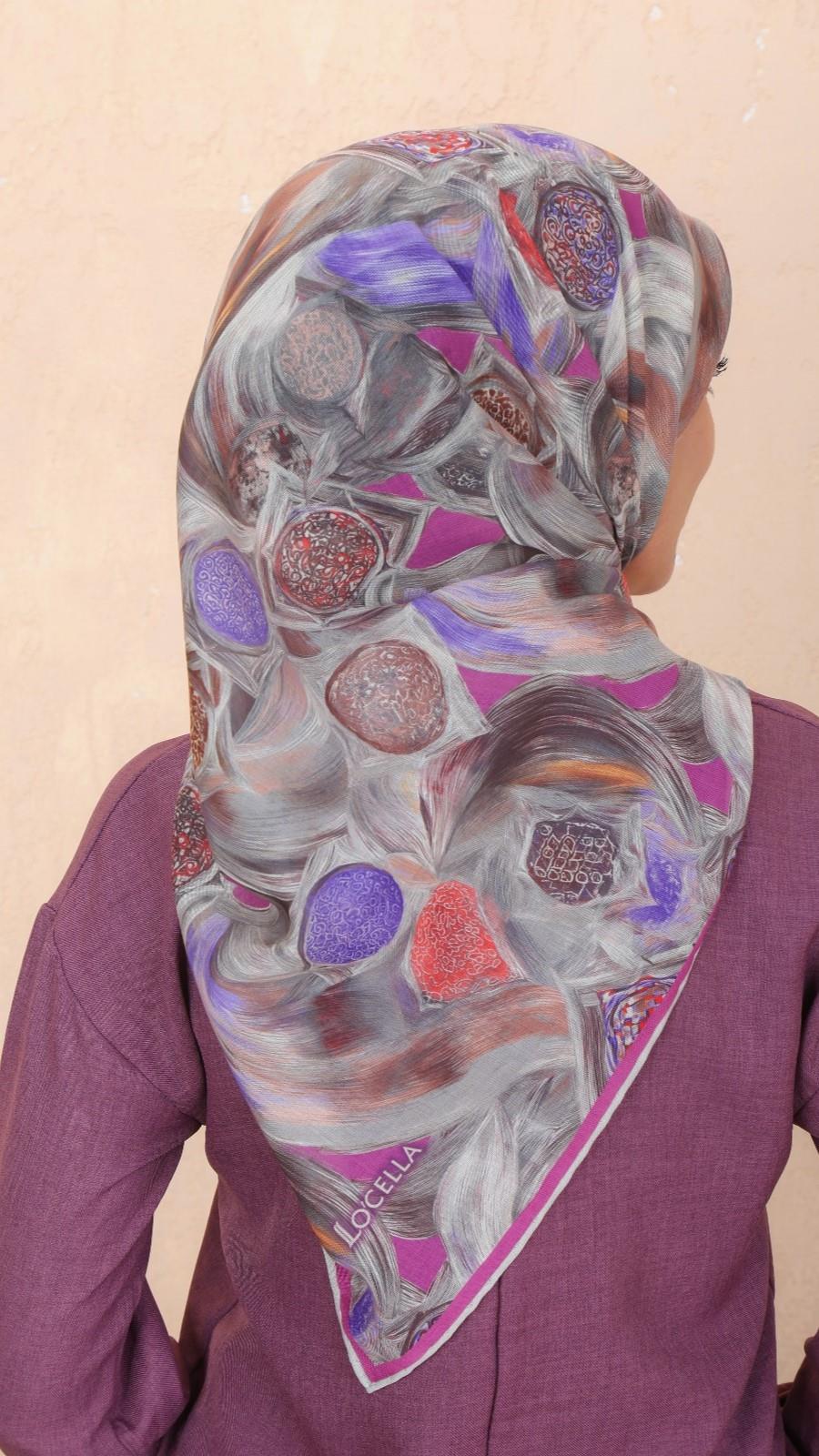 Locella Soft Pamuk Eşarp Fuşya-5