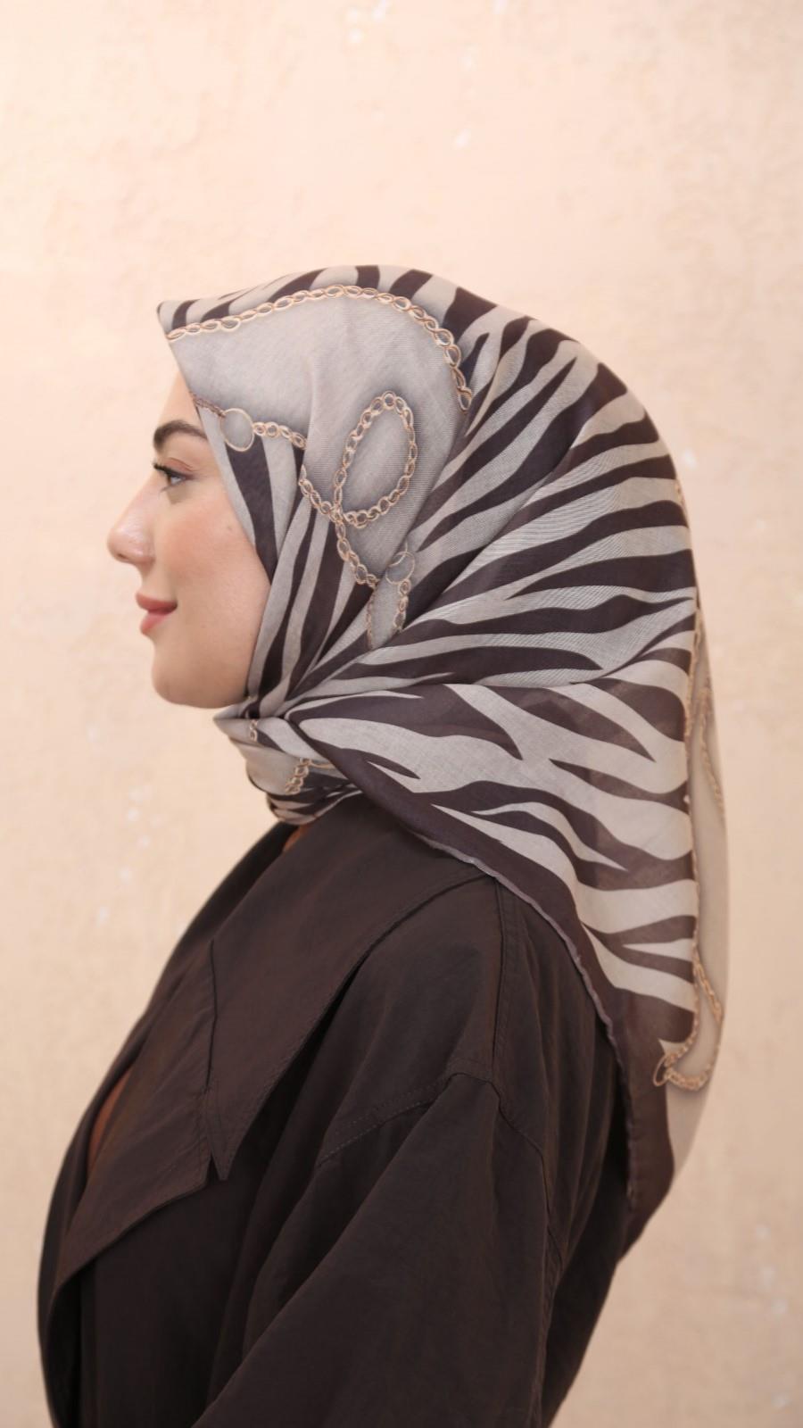 Locella Soft Pamuk Eşarp Kahve Bej-2