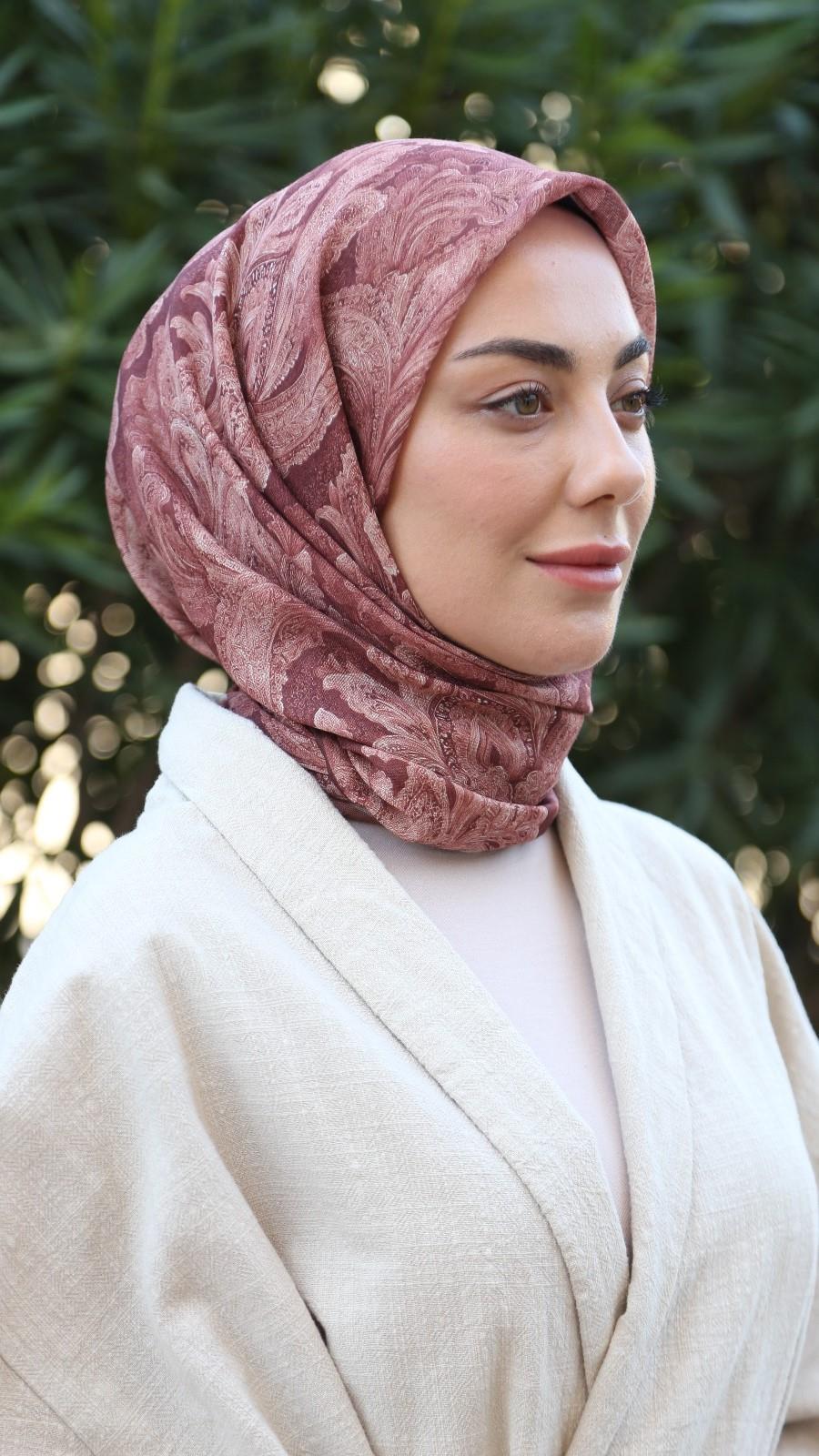Locella Soft Pamuk Eşarp Kiremit-9