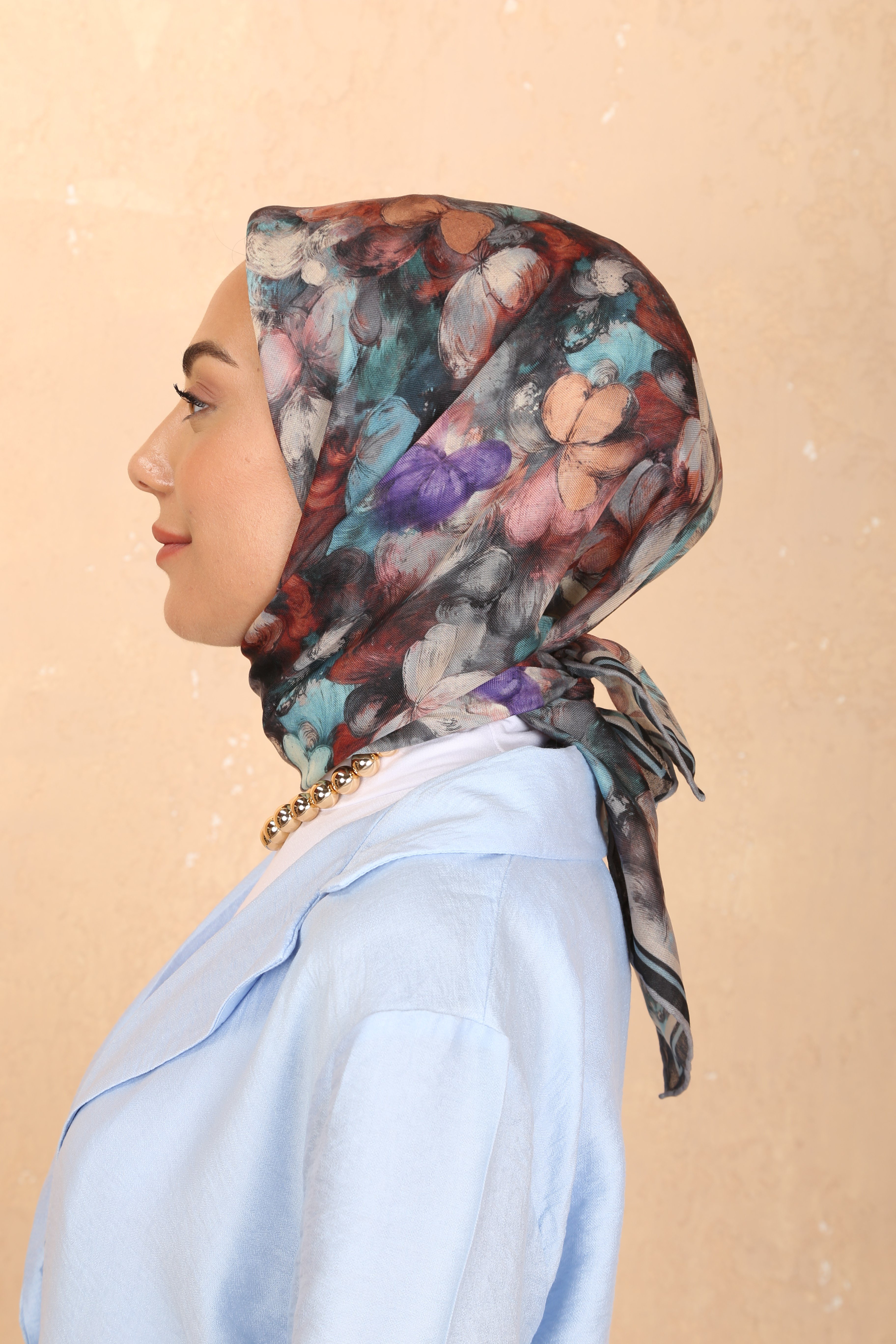 Locella Soft Pamuk Eşarp Siyah-Karışık