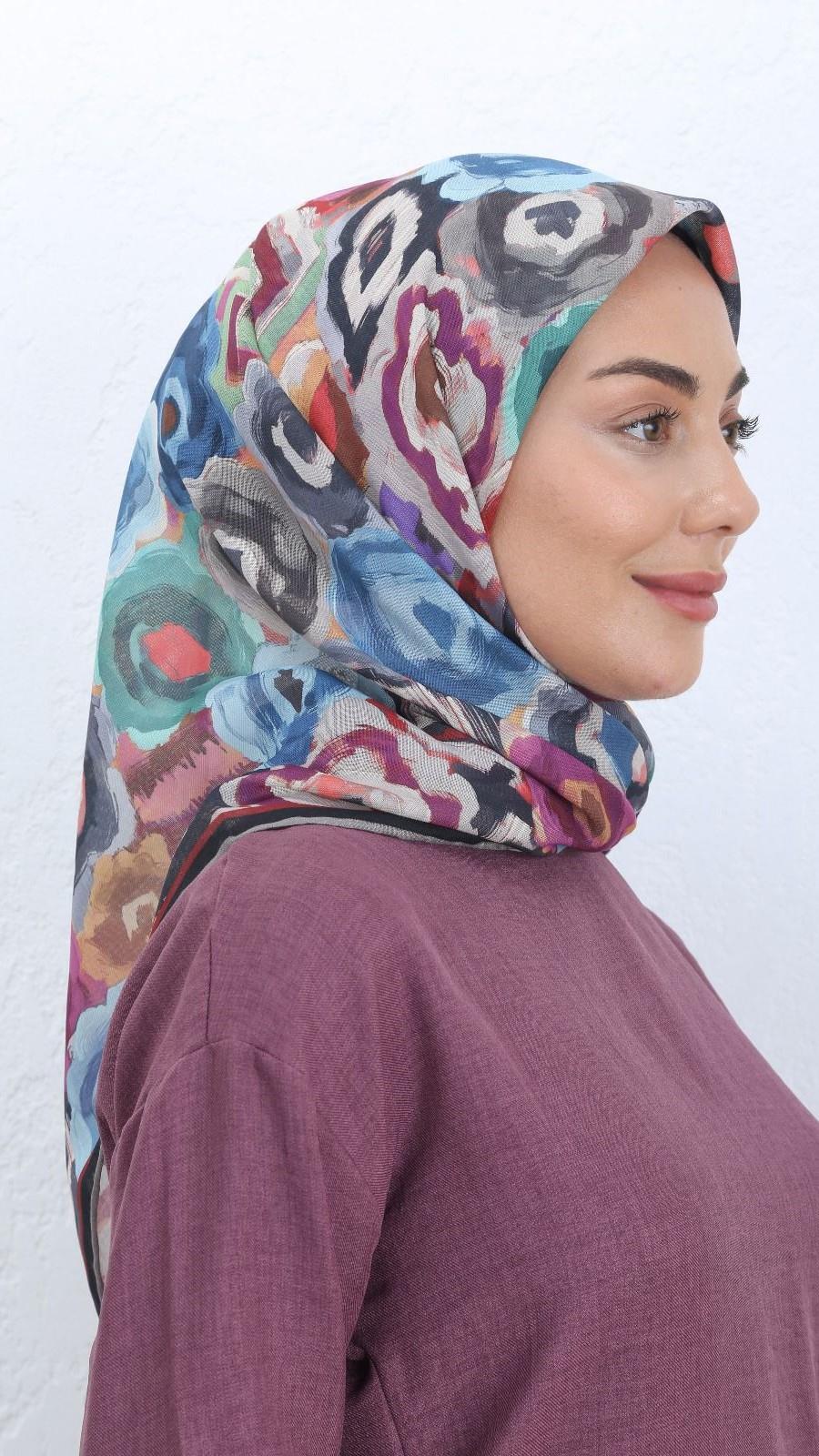 Locella Soft Pamuk Eşarp Siyah-2