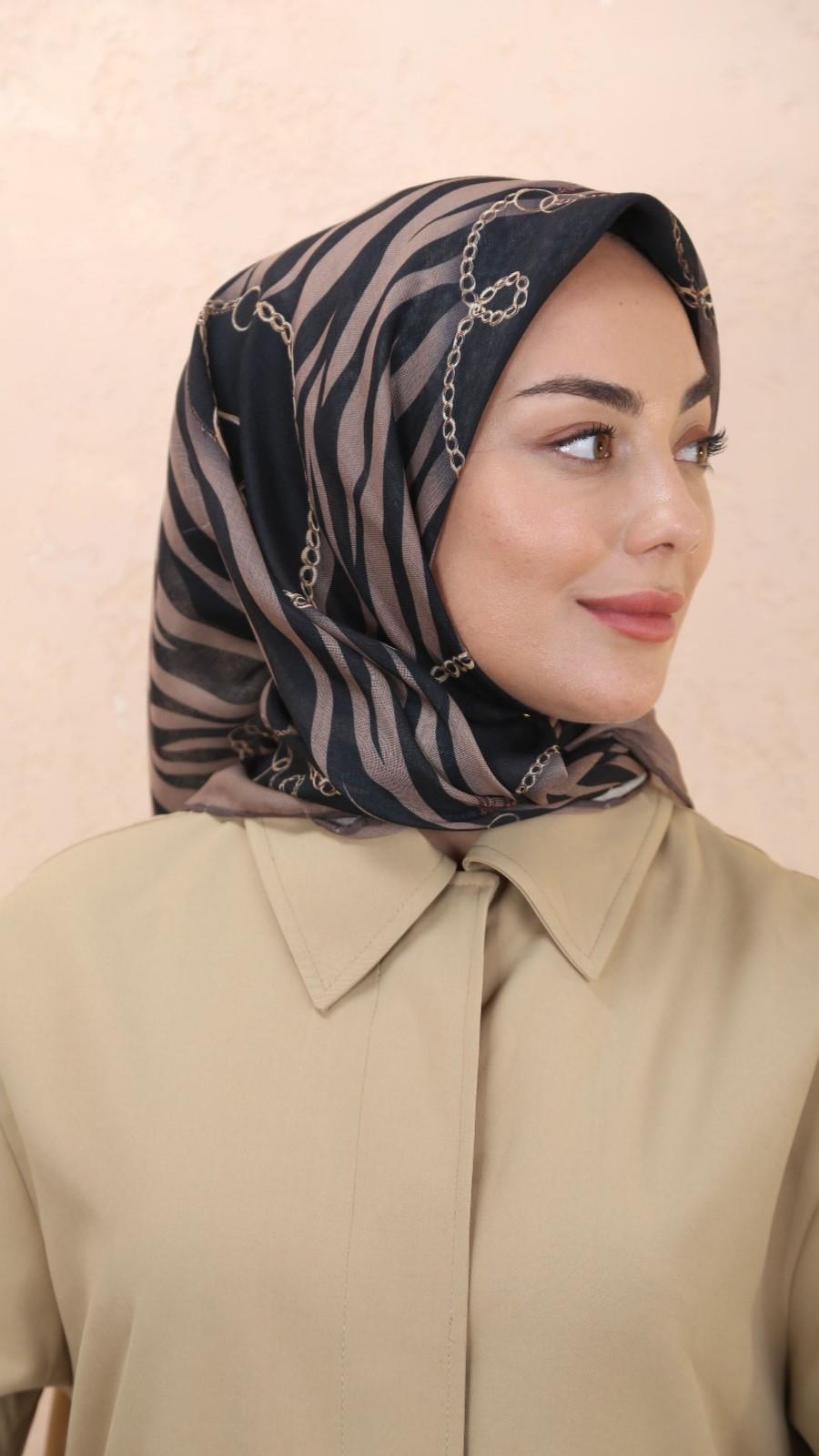 Locella Soft Pamuk Eşarp Vizon-10