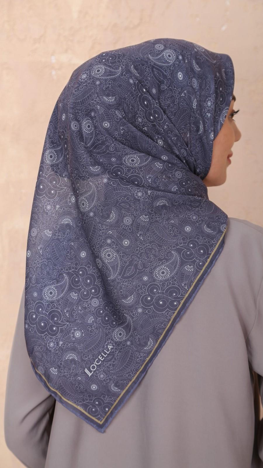 Locella Soft Pamuk Eşarp Koyu Gri-3