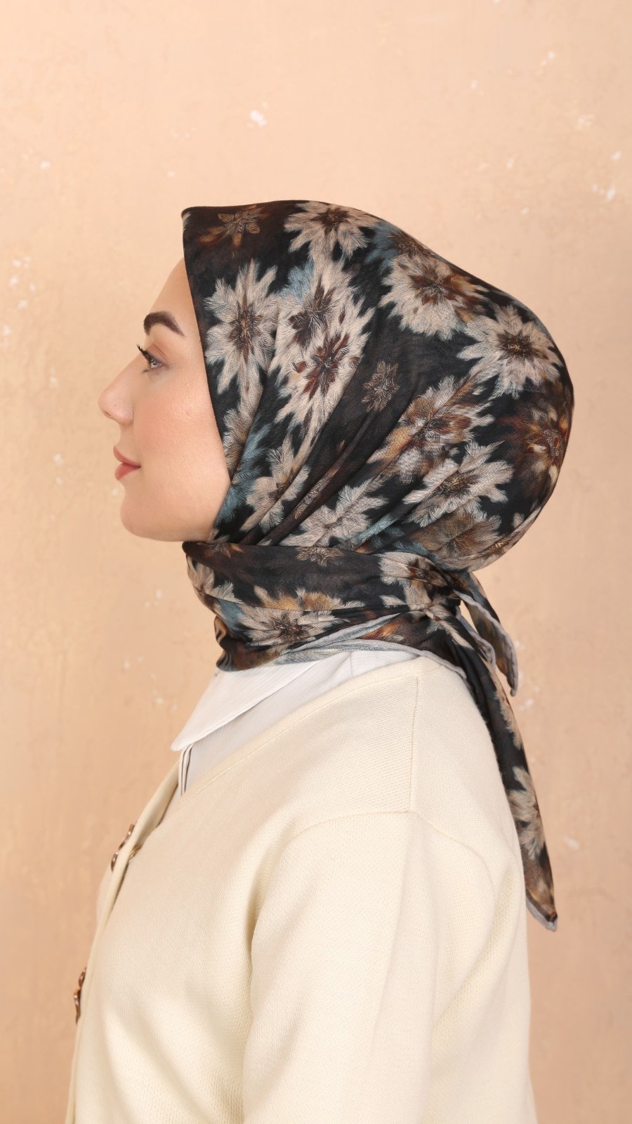 Locella Soft Pamuk Eşarp Siyah