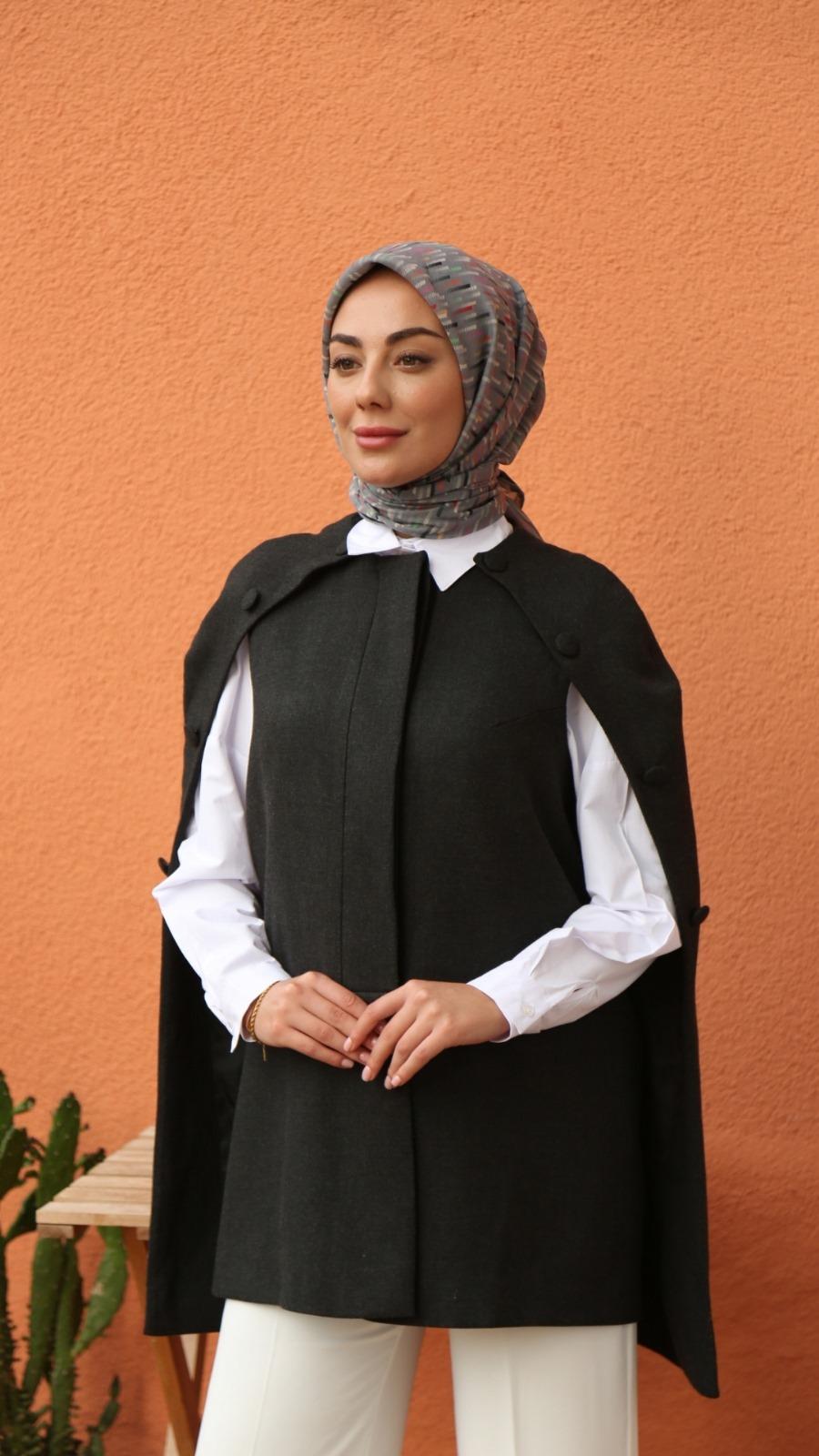 Locella Soft Pamuk Eşarp Gri-8