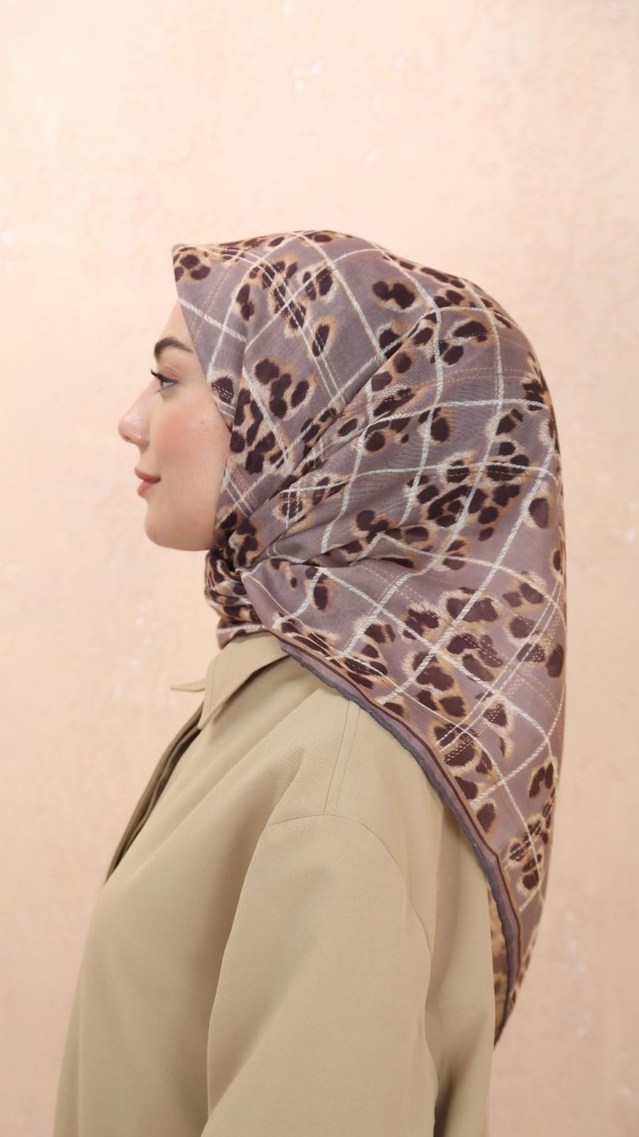 Locella Soft Pamuk Eşarp Soğuk Kahve-8