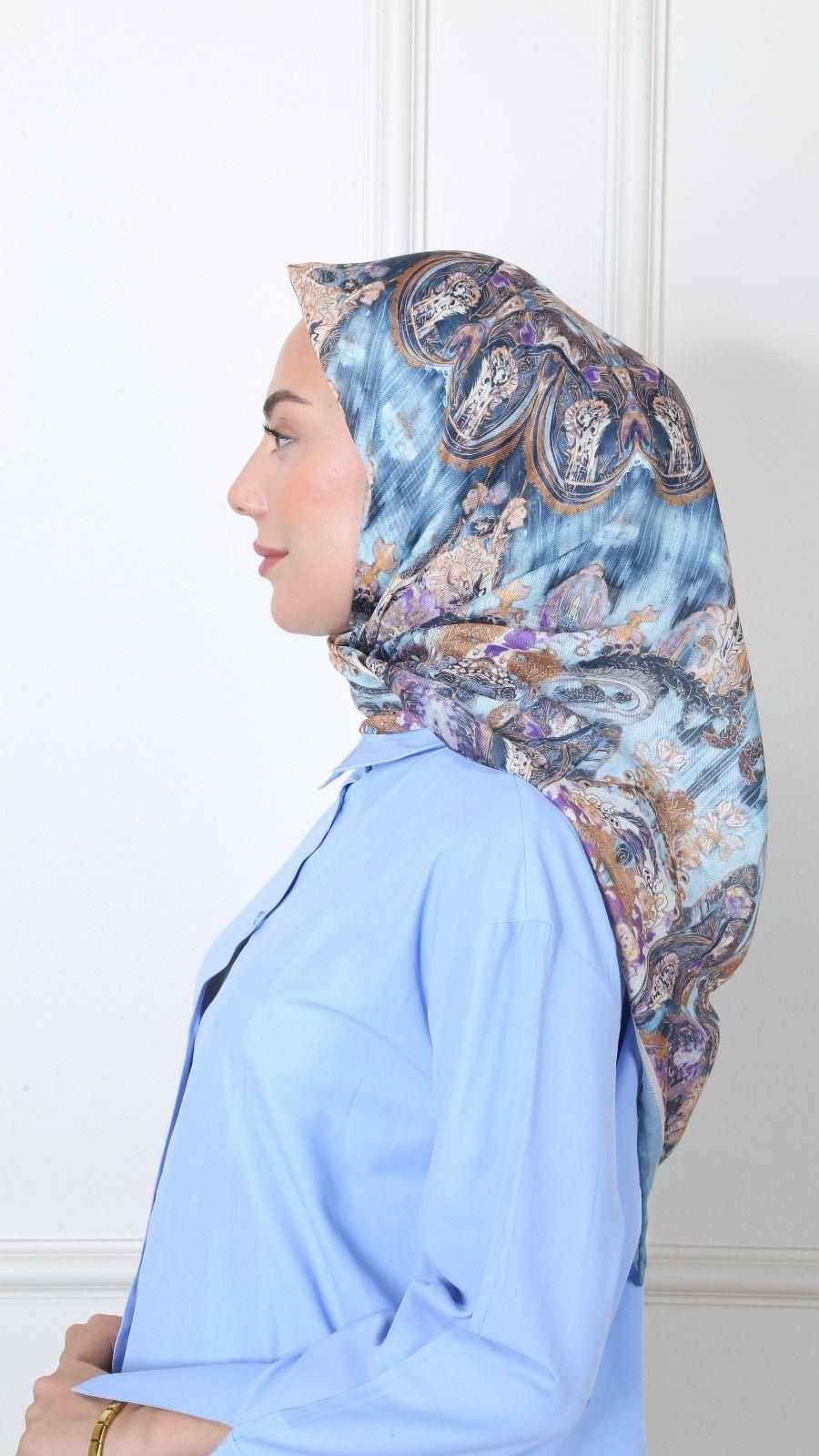 Locella Soft Pamuk Eşarp Turkuaz-15