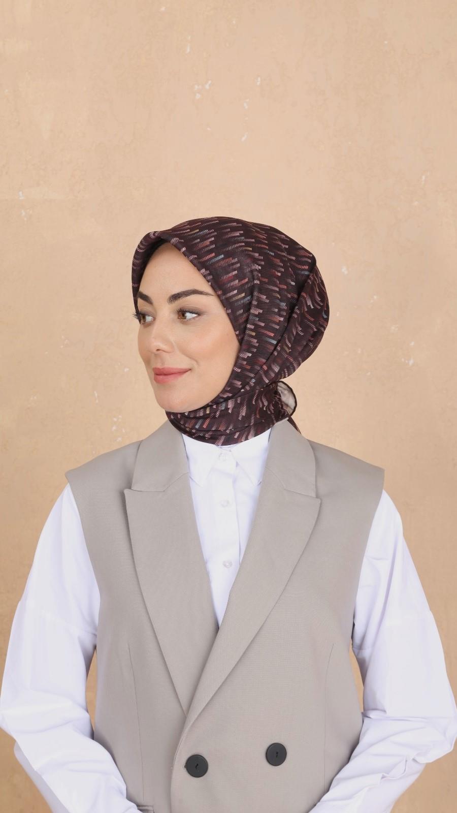 Locella Soft Pamuk Eşarp Mürdüm-5