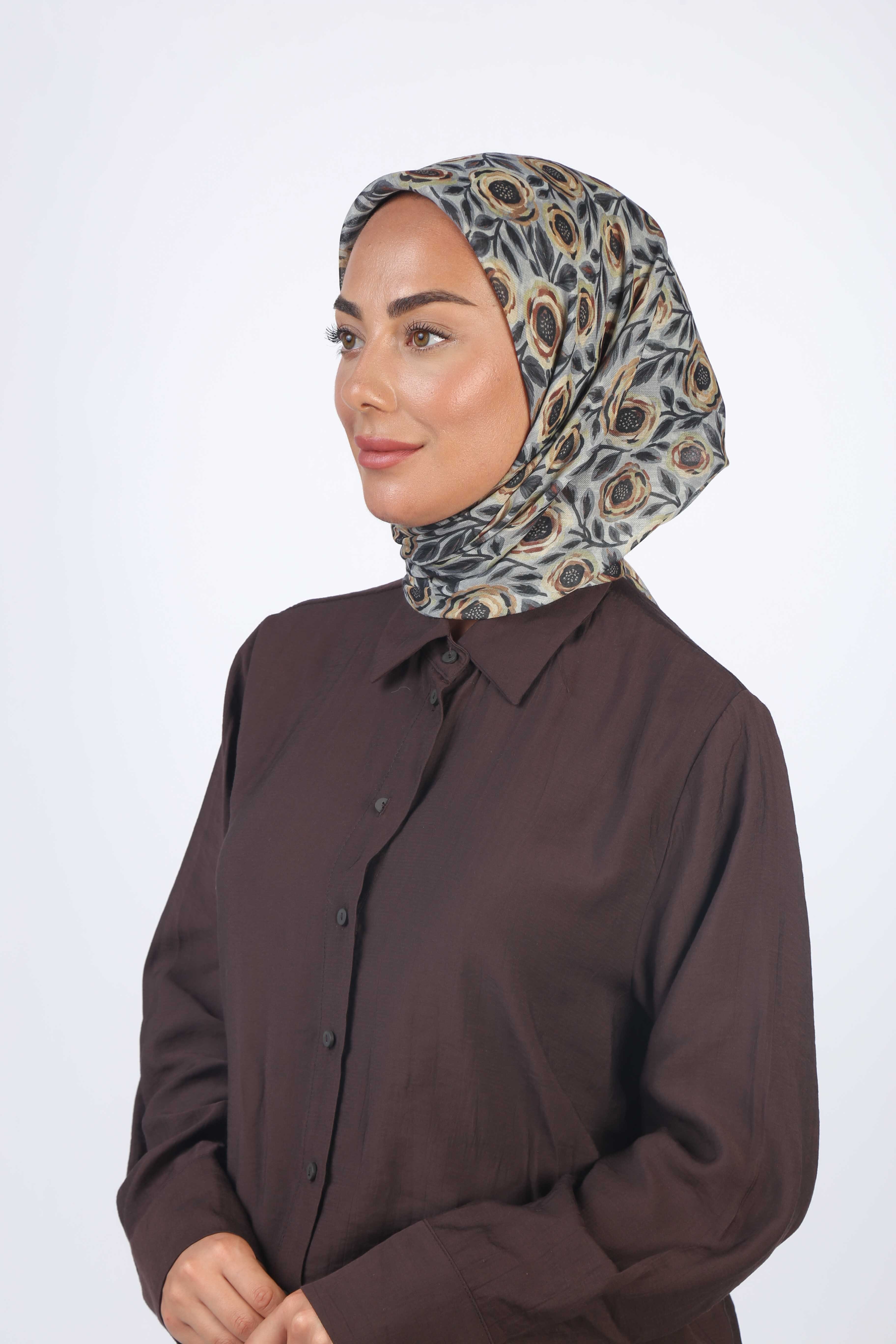 Locella Soft Pamuk Eşarp Gri