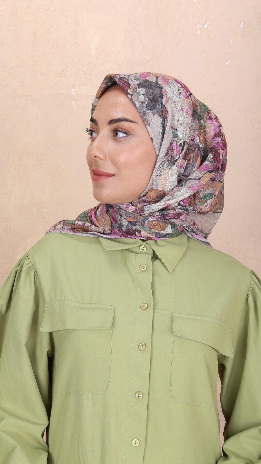 Locella Soft Pamuk Eşarp Pembe-1