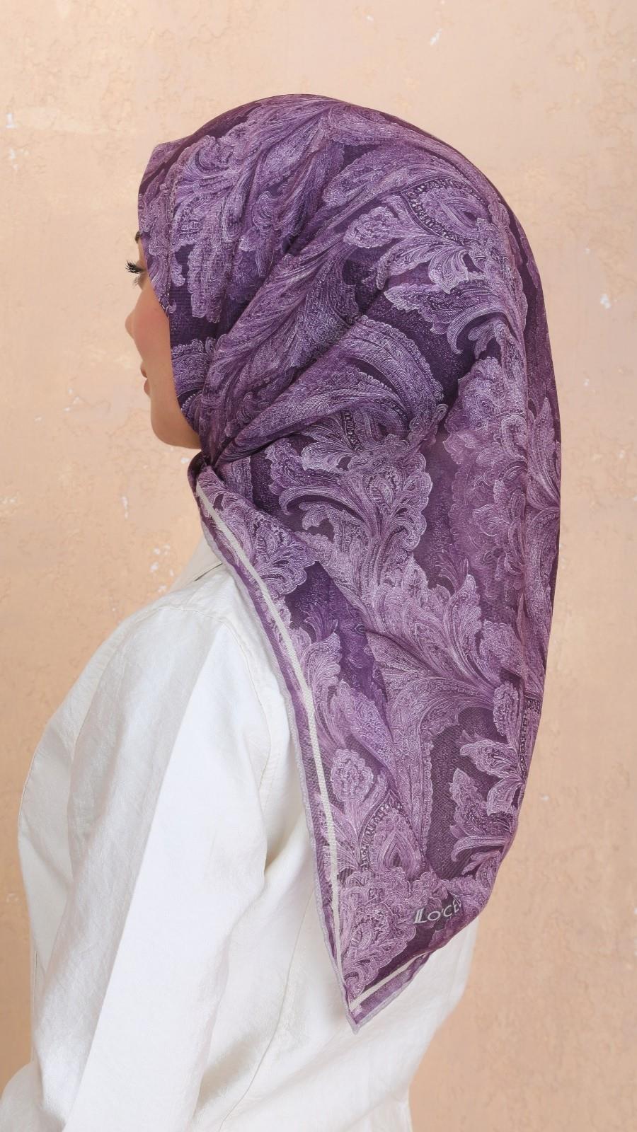 Locella Soft Pamuk Eşarp Canlı Mor-7