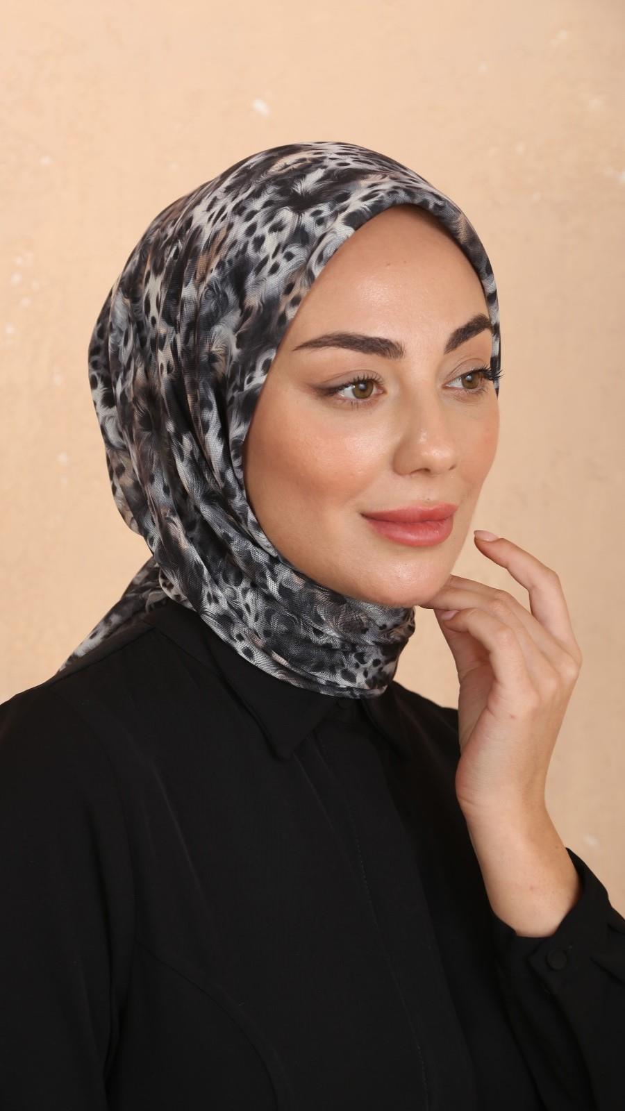 Locella Soft Pamuk Eşarp Siyah-10