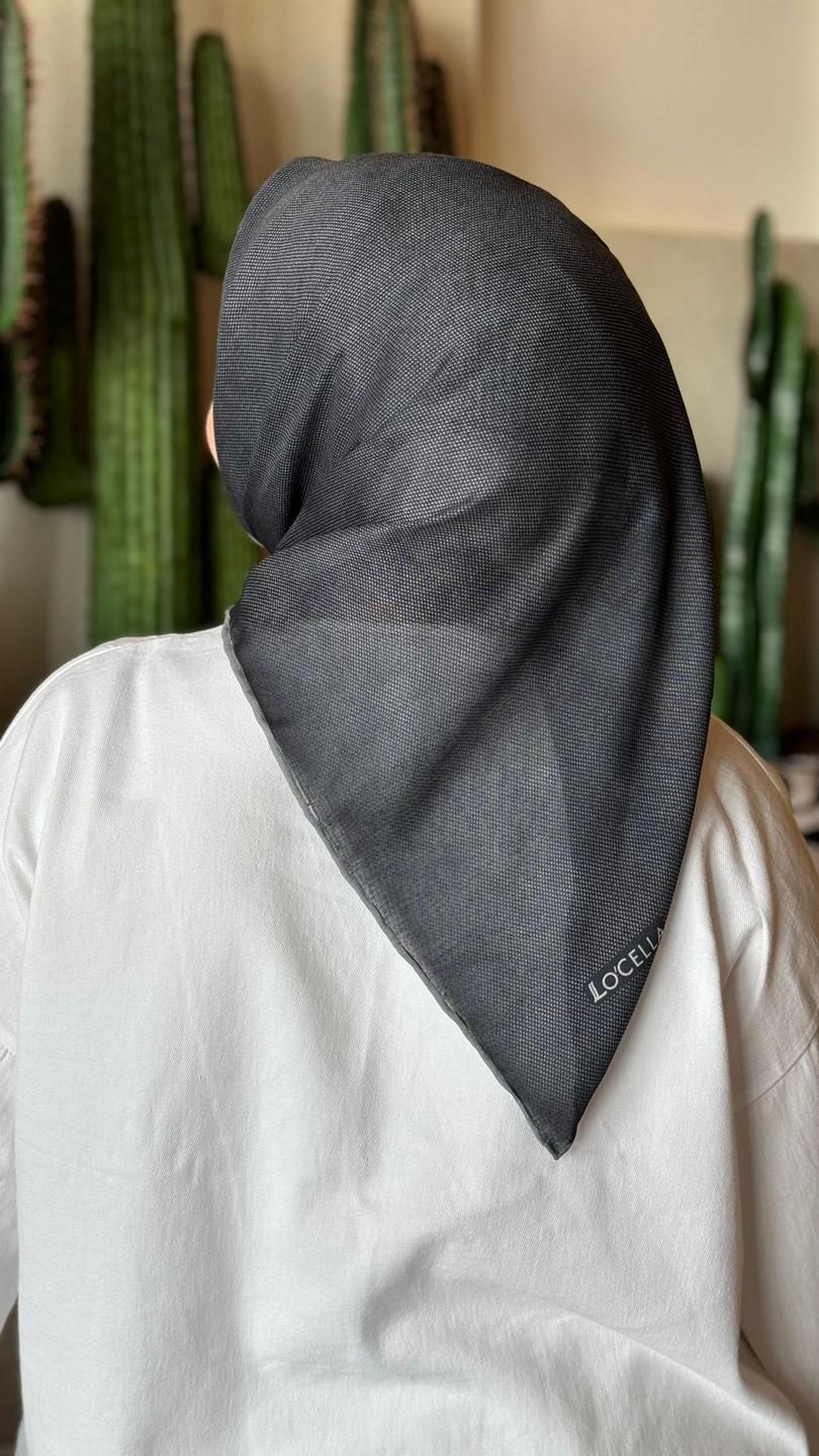 Locella Soft Pamuk Eşarp Antrasit-17