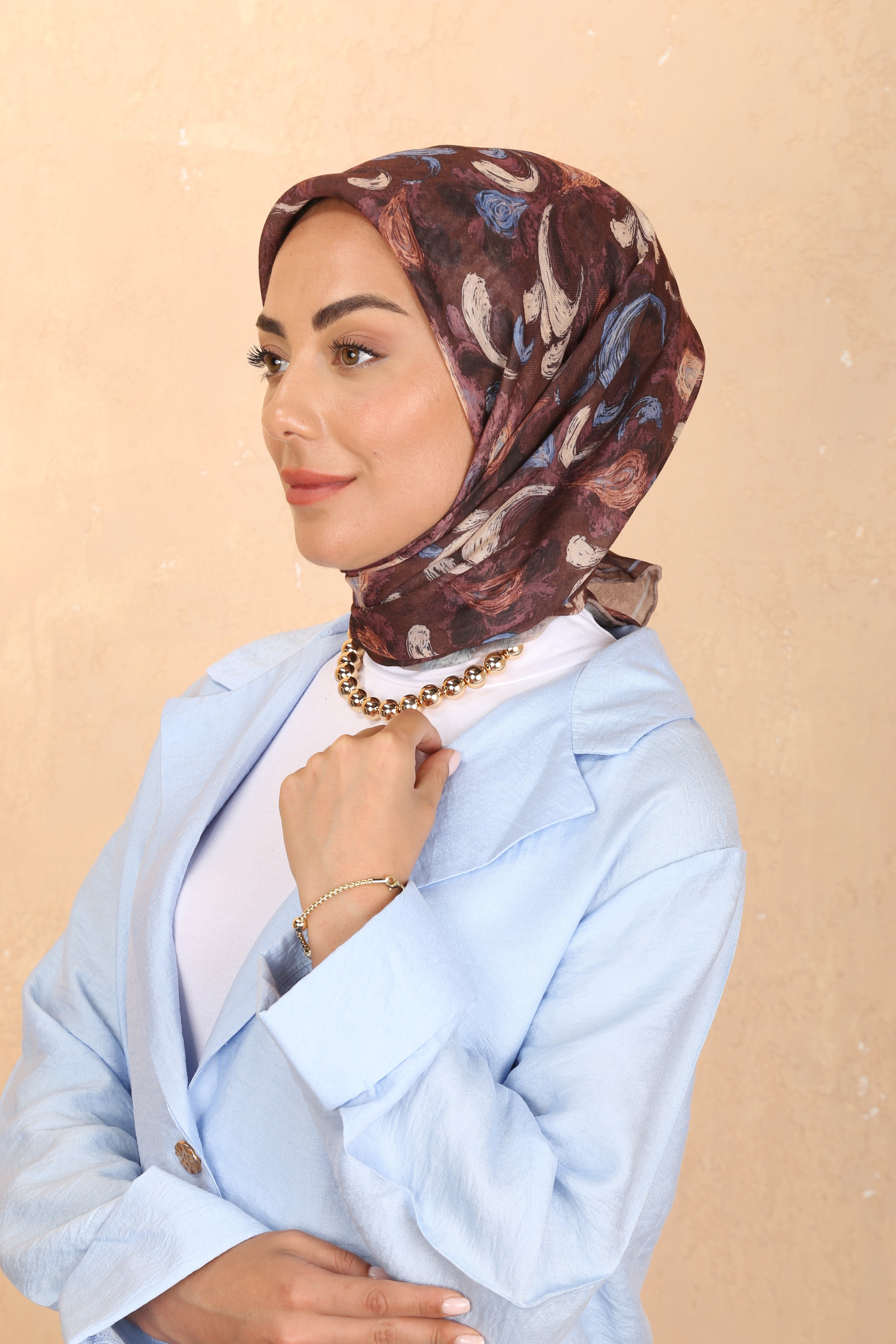 Locella Soft Pamuk Eşarp Mürdüm