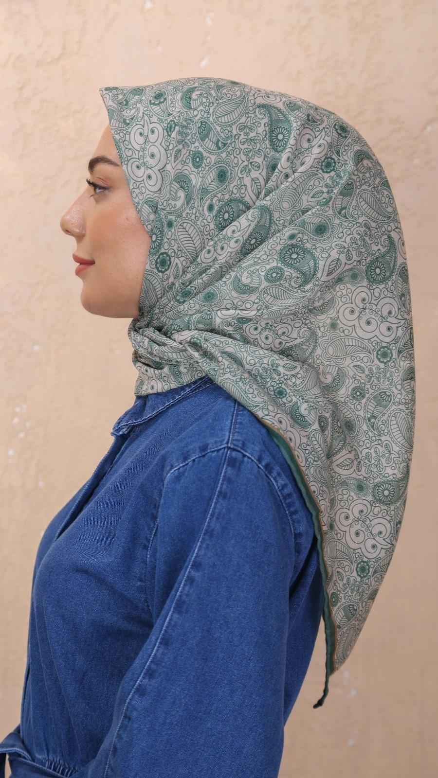 Locella Soft Pamuk Eşarp Canlı Yeşil-16