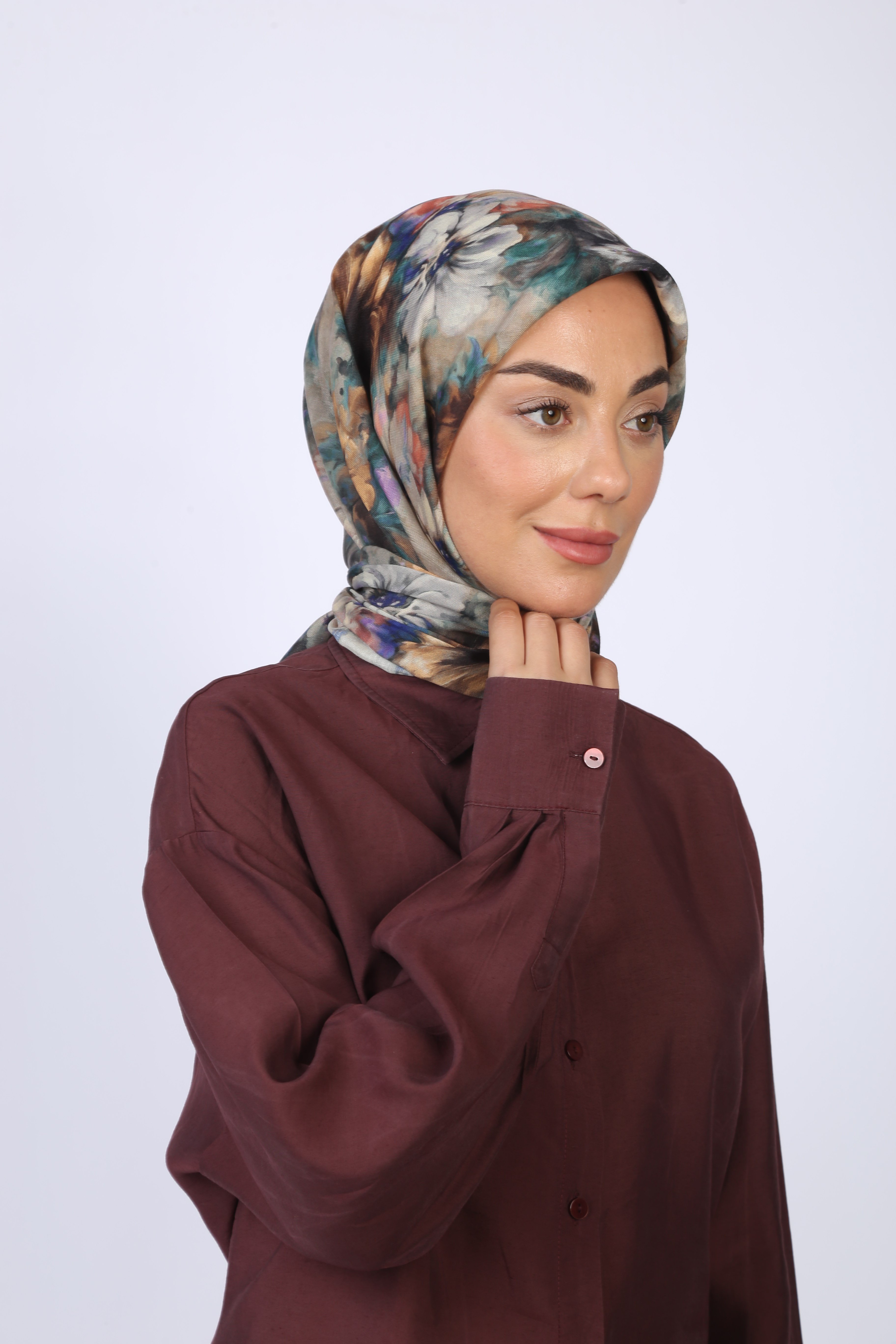 Locella Soft Pamuk Eşarp Gri