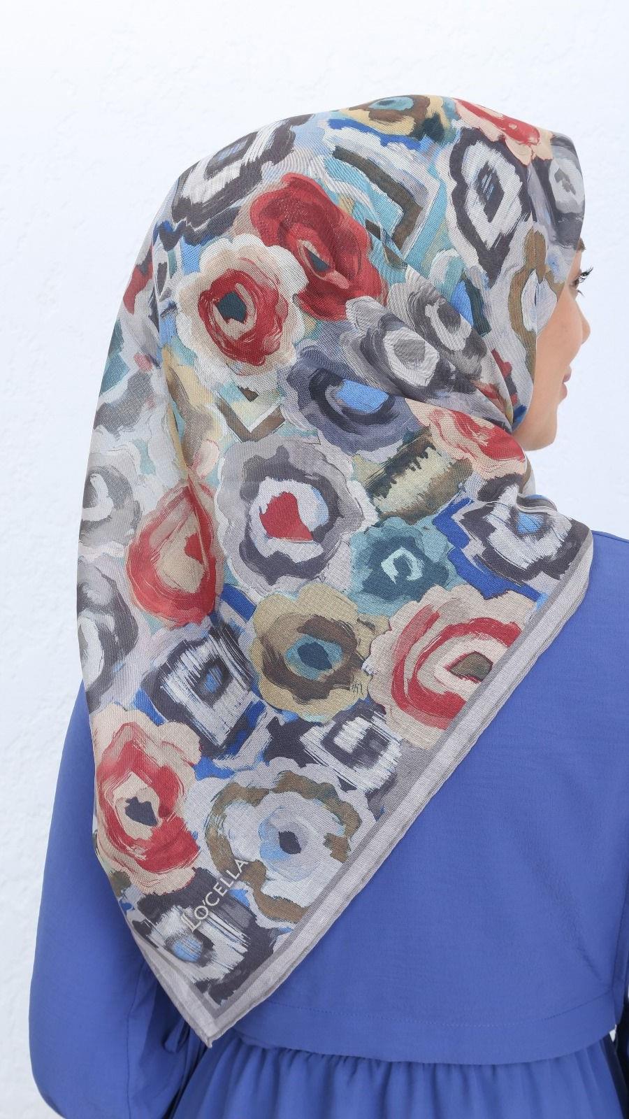 Locella Soft Pamuk Eşarp Açık Gri-8