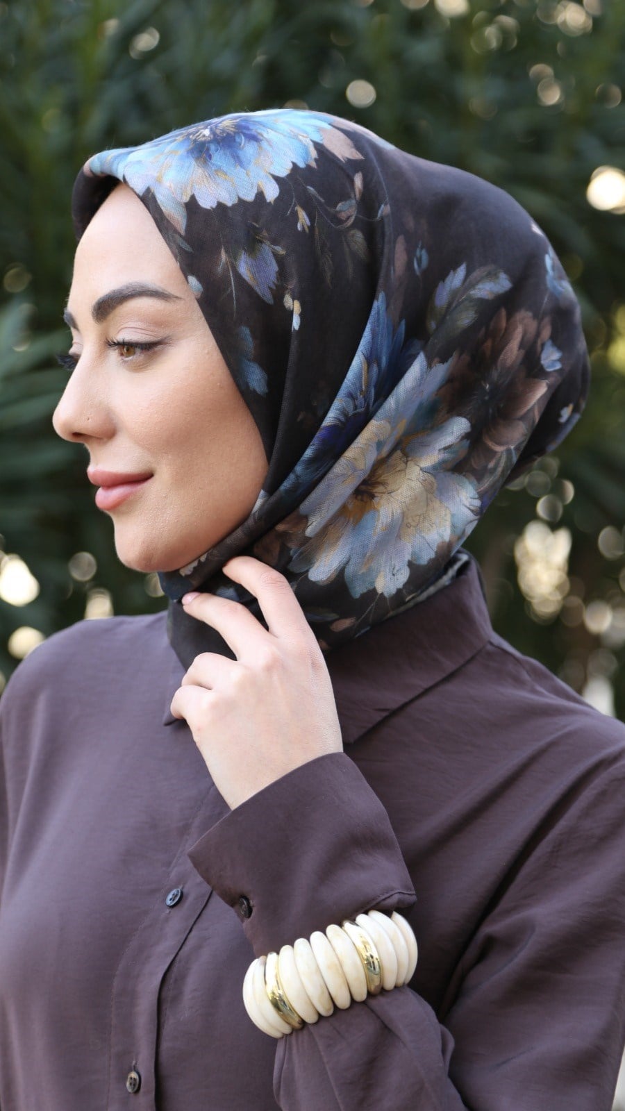 Locella Soft Pamuk Eşarp Kahve