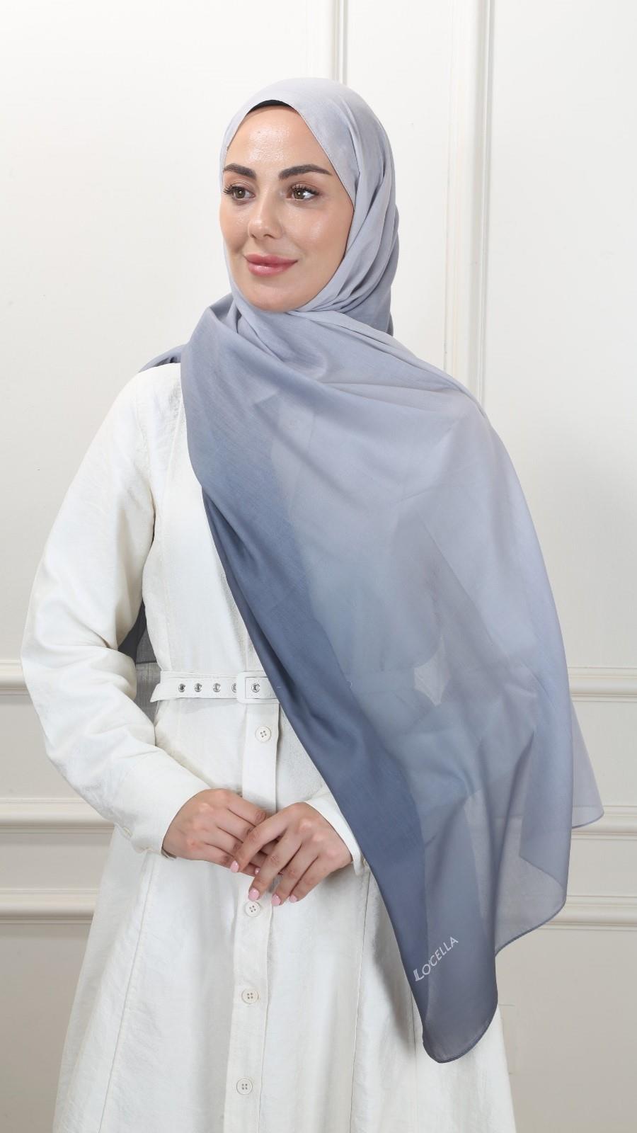 Pamuk Vual Şal Antrasit Gri-21