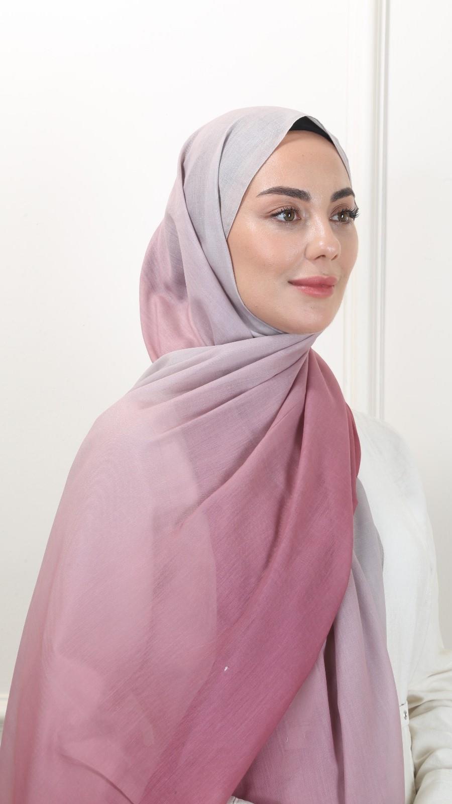 Pamuk Vual Şal Pembe-19