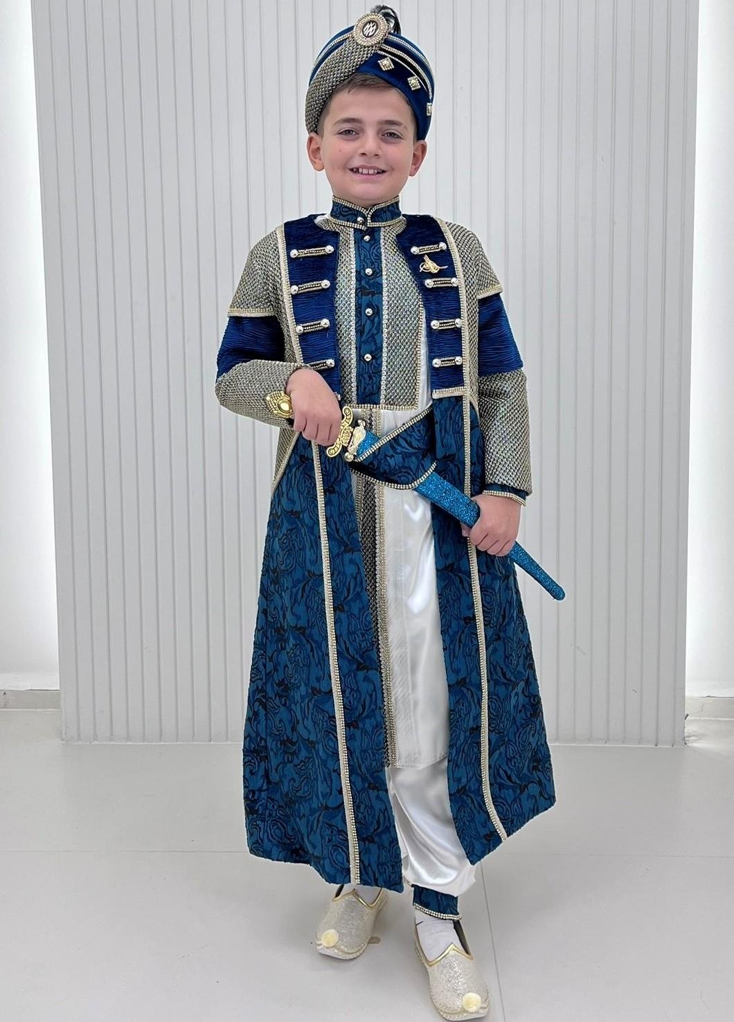 Brokar Kadife Kombinli Kaftan Sünnet Kıyafeti