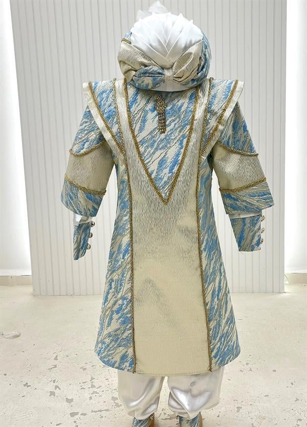 Simli Brokar Kumaş Taşlı Kaftan Sünnet Kıyafeti