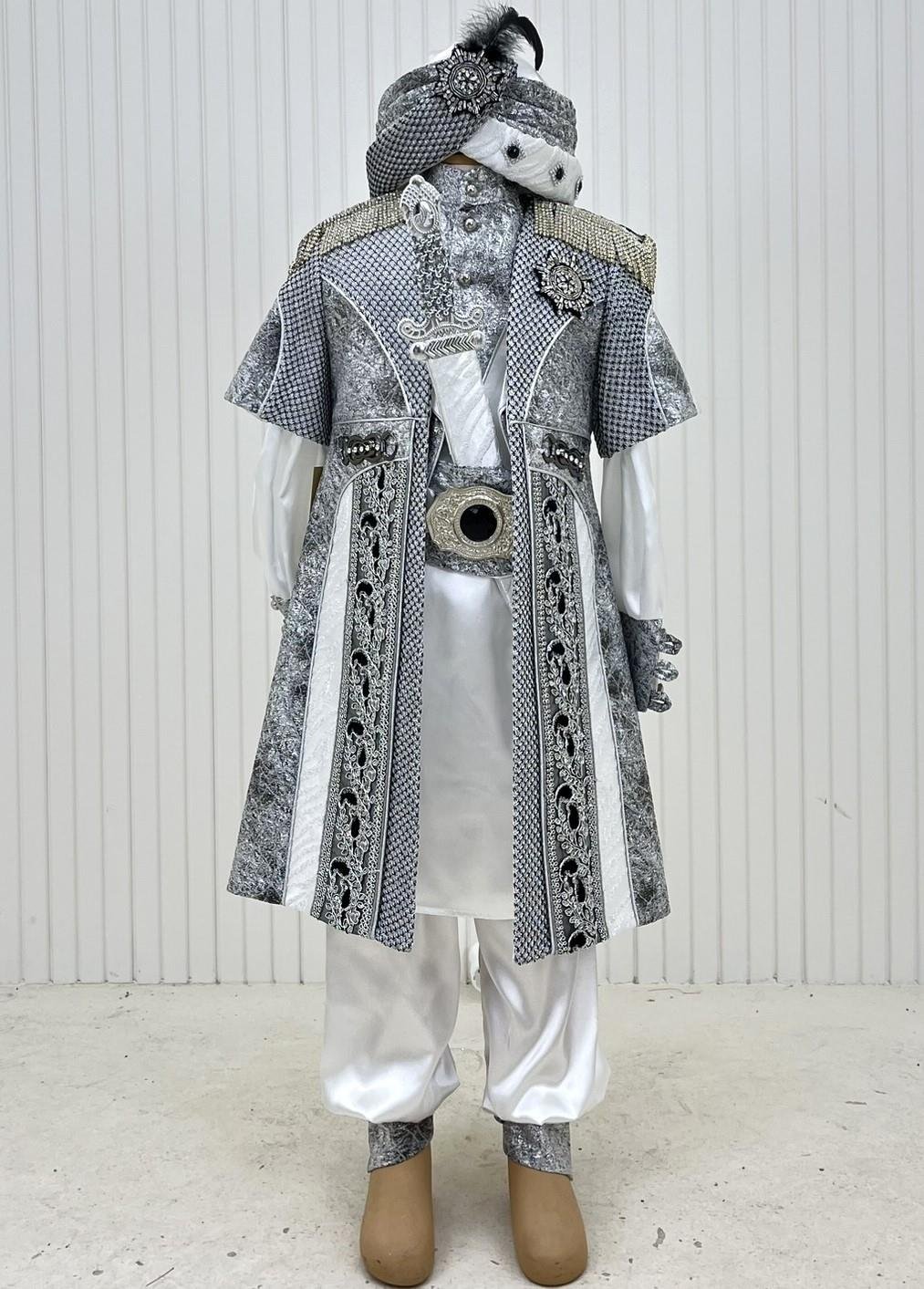 Üstü Gümüş Dantel Tesettür Abiye Apoletli Kaftan Damatlık Kombin Set 54