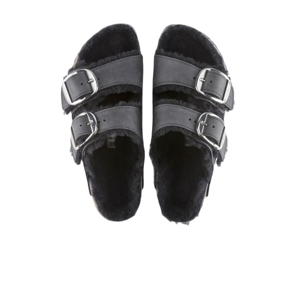 Arizona Big Buckle Shearling Tüylü Terlik 