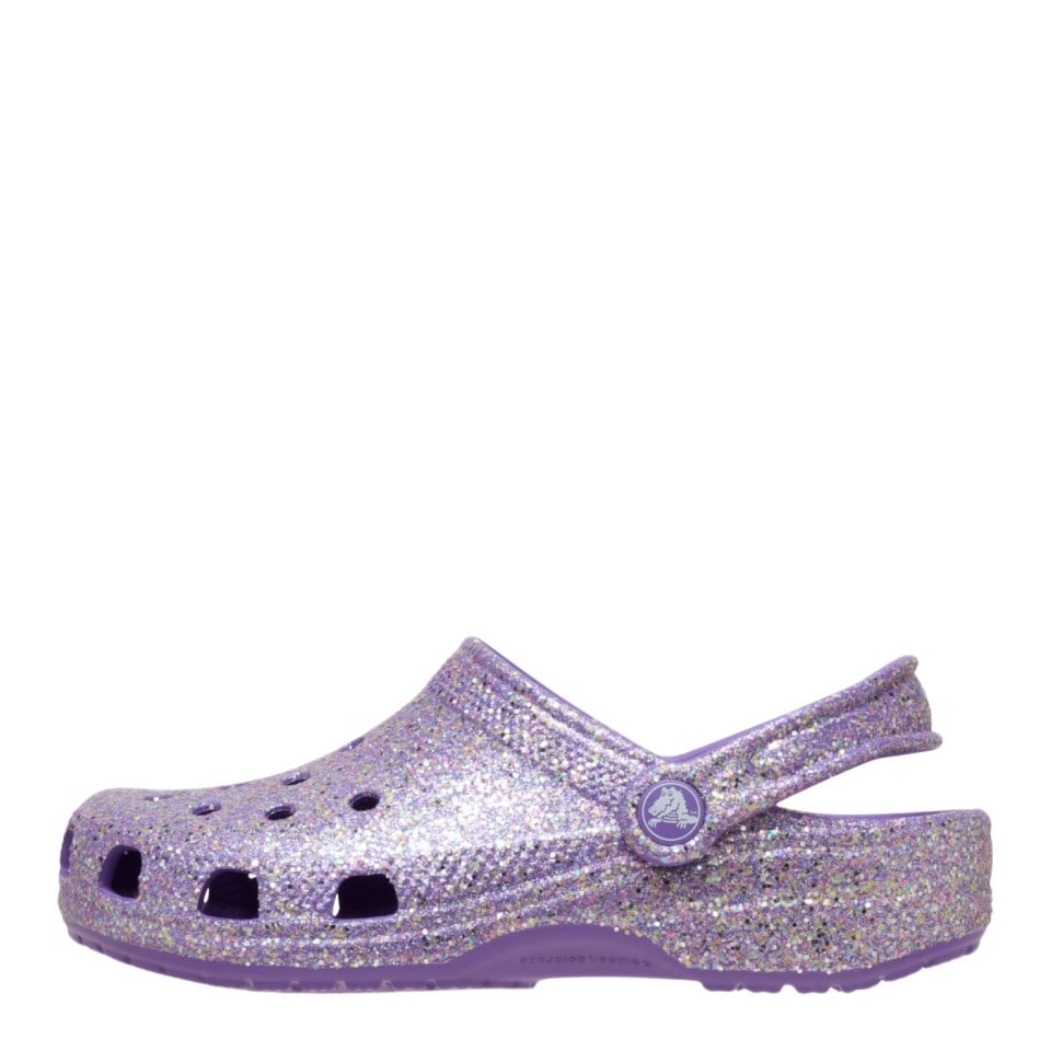 Classic Fantasy Glitter Clog K Crocs Simli Mor Kız Çocuk Terlik