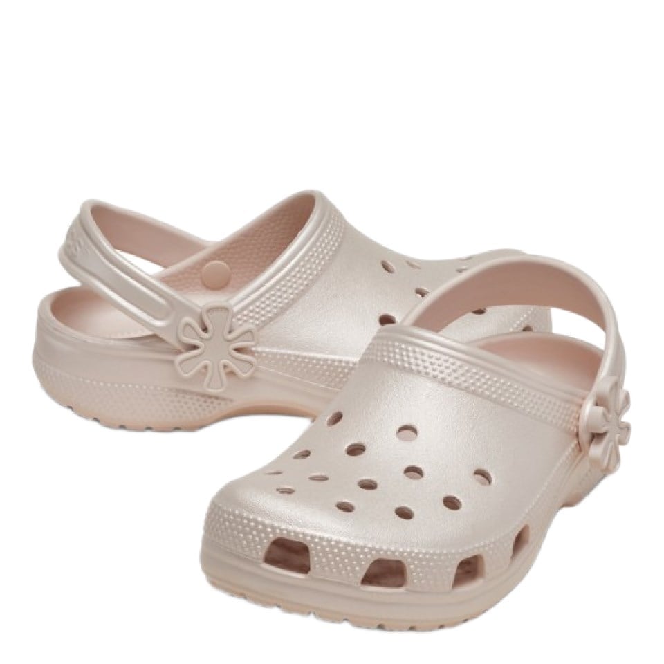Classic Pearl Shine Clog K Crocs Bej Çocuk Terlik