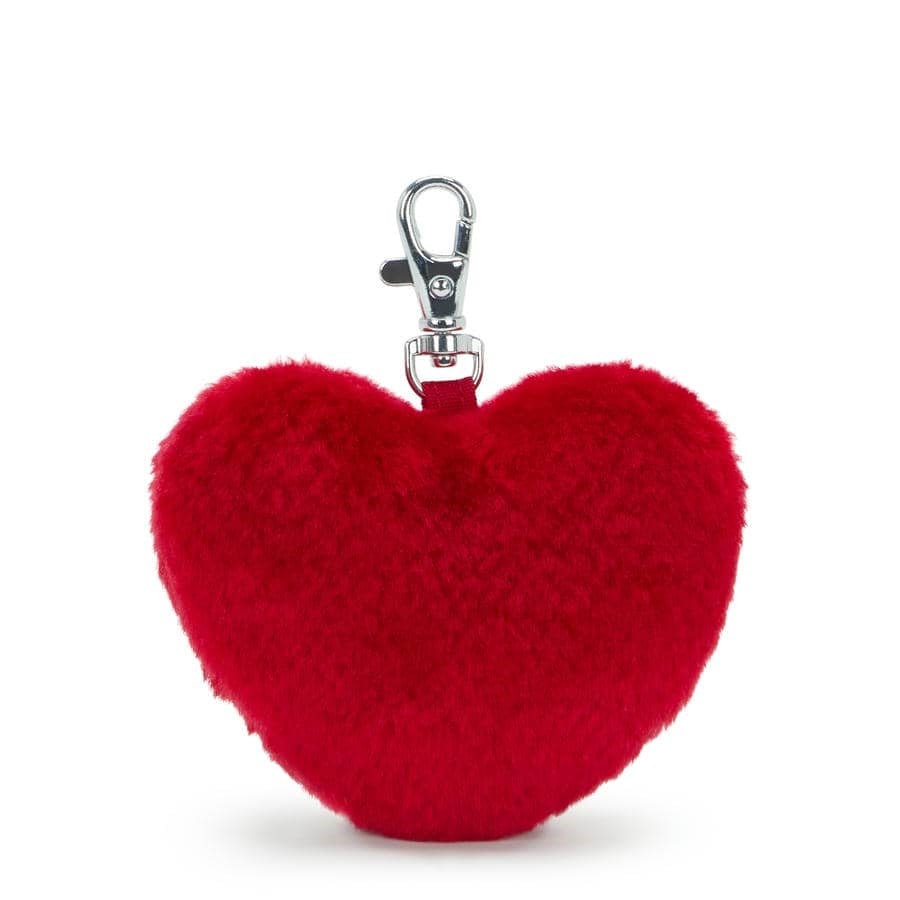 Furry Heart Charm Çanta Kişiselleştirme Aksesuarı