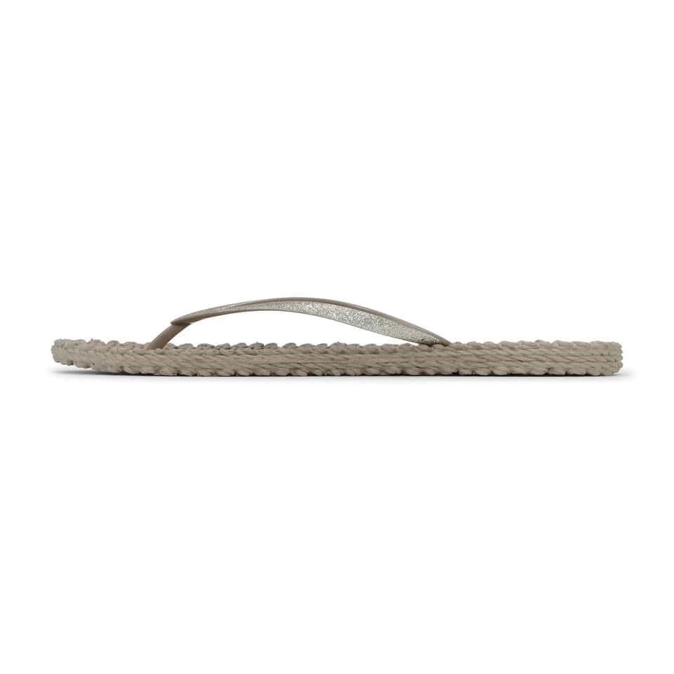 Ilse Jacobsen - Cheerful01 Flip Flop With Glitter Bej Simli Parmak Arası Terlik