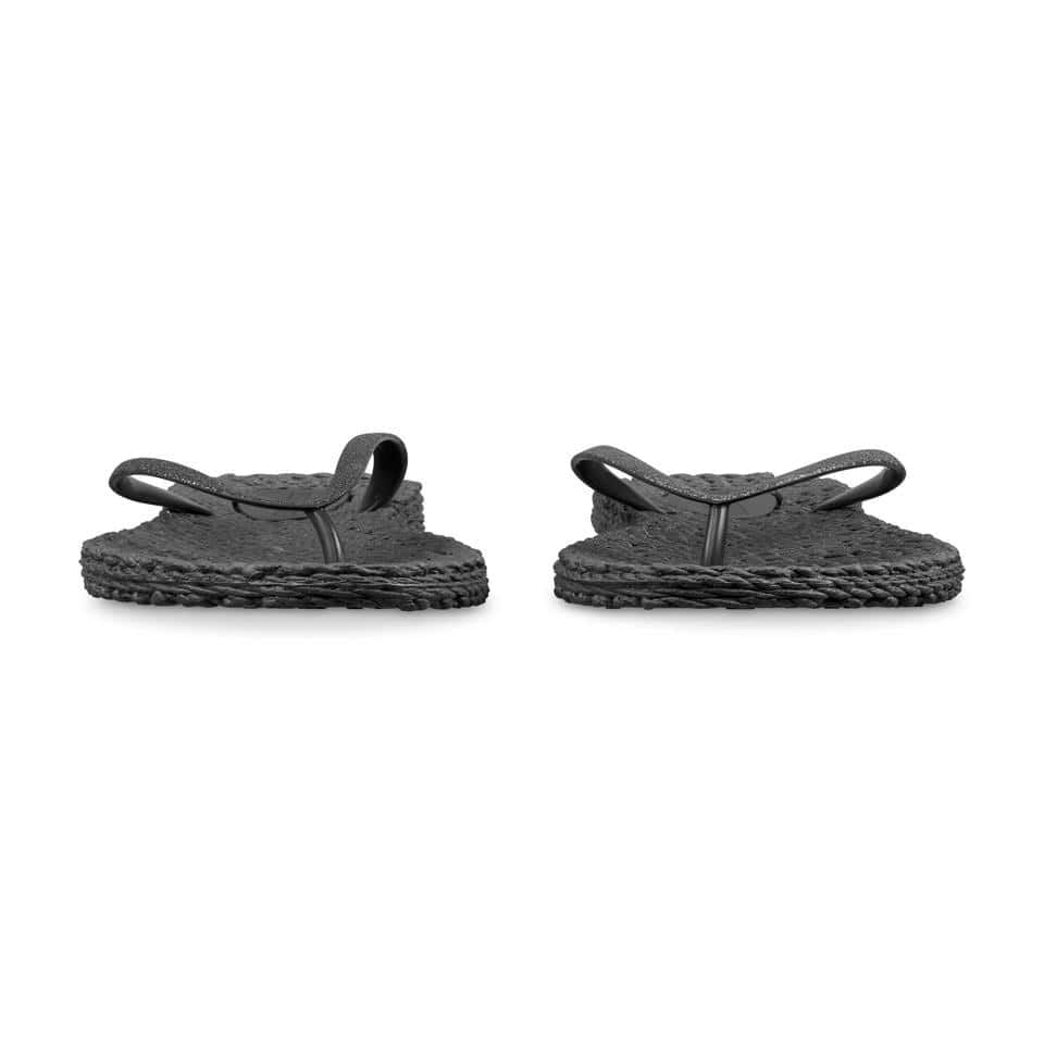Ilse Jacobsen - Cheerful01 Flip Flop With Glitter Siyah Simli Parmak Arası Terlik