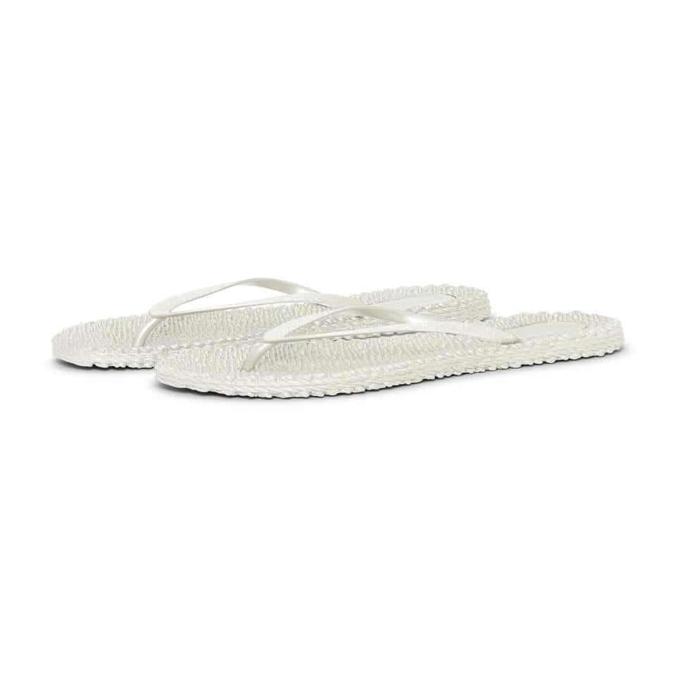 Ilse Jacobsen - Cheerful01 Flip Flop With Glitter Krem Simli Parmak Arası Terlik