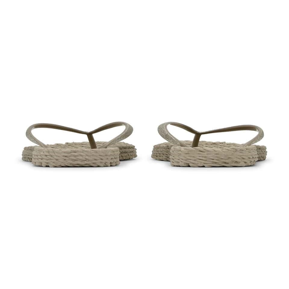 Ilse Jacobsen - Cheerful01 Flip Flop With Glitter Bej Simli Parmak Arası Terlik