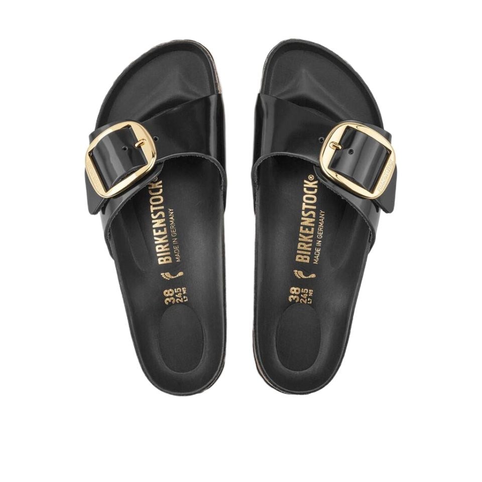 Madrid Big Buckle Nl High Shine Kadın Tek Bantlı Büyük Tokalı Terlik