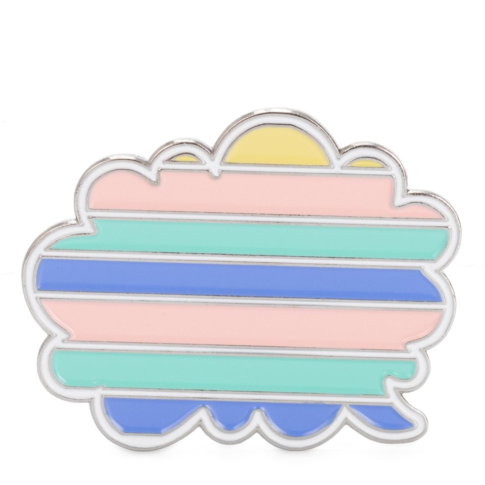 Stripy Cloud Pin Rozet