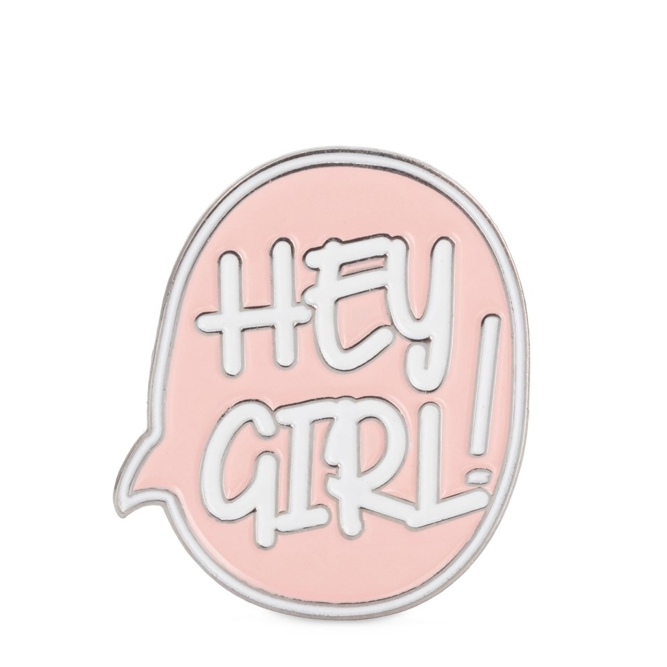 Talking Hey Girl Pin Rozet