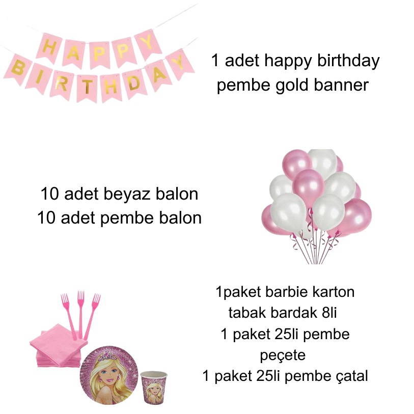 Barbie Doğum günü set
