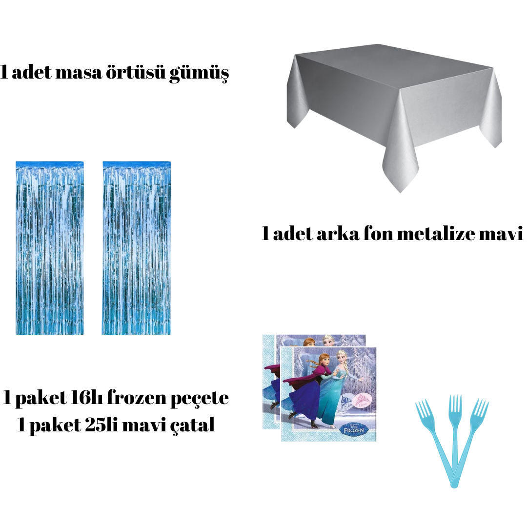 frozen çocuk parti set