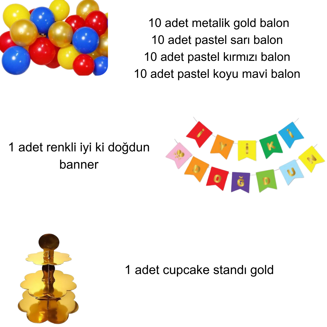 Pamuk Prenses temalı parti seti