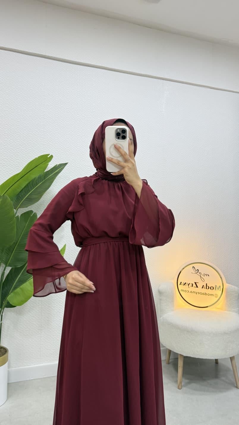 Alis Elbise Bordo