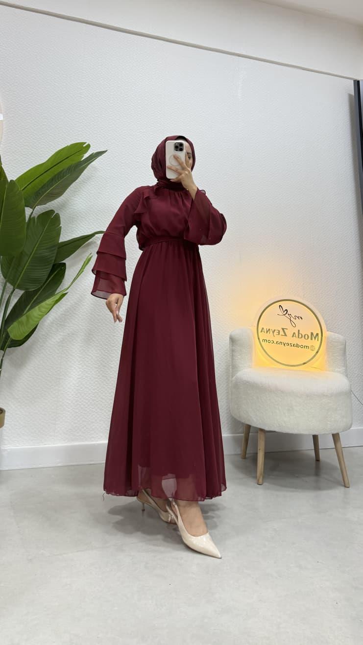Alis Elbise Bordo