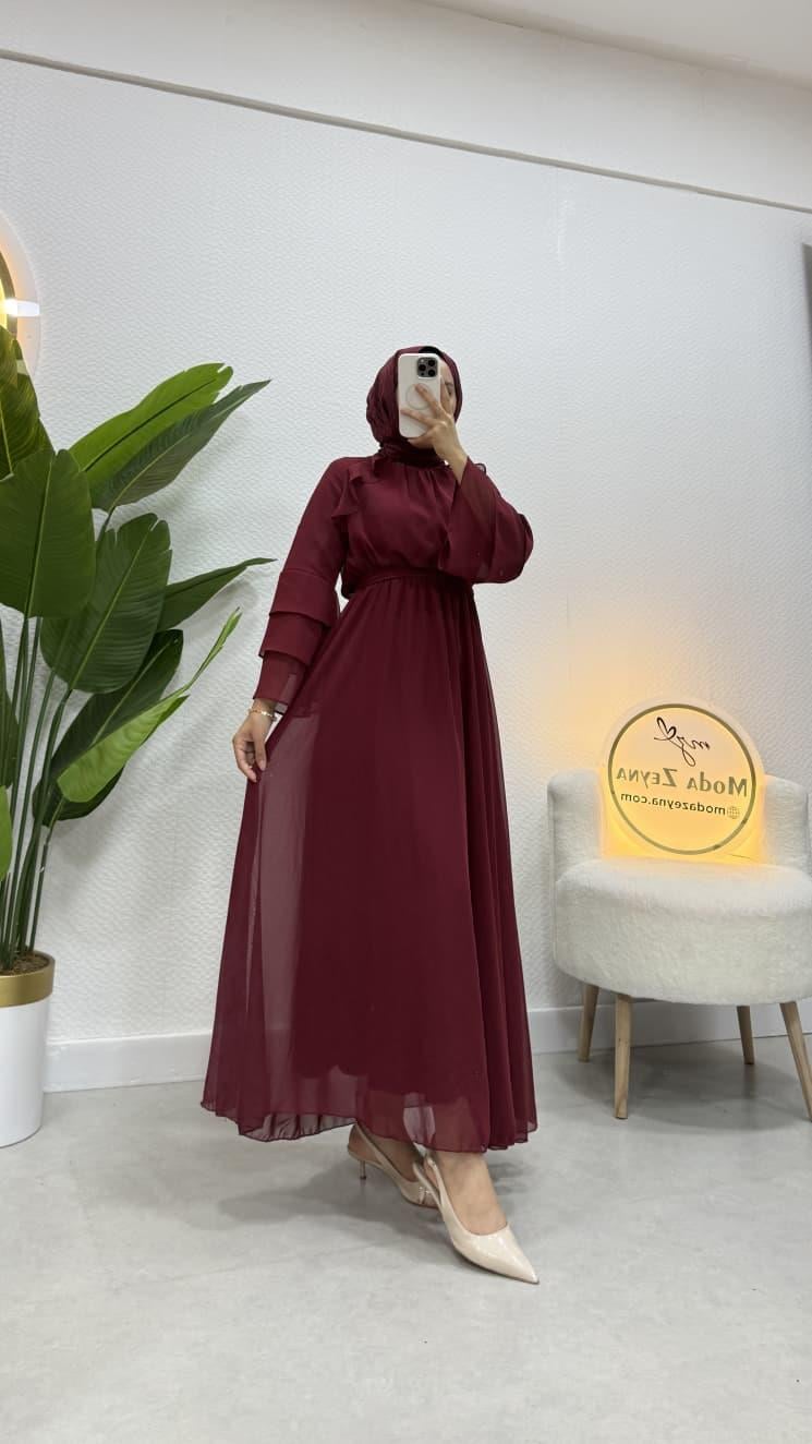Alis Elbise Bordo