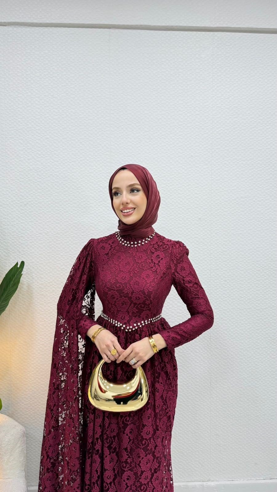 Dilber Abiye Bordo