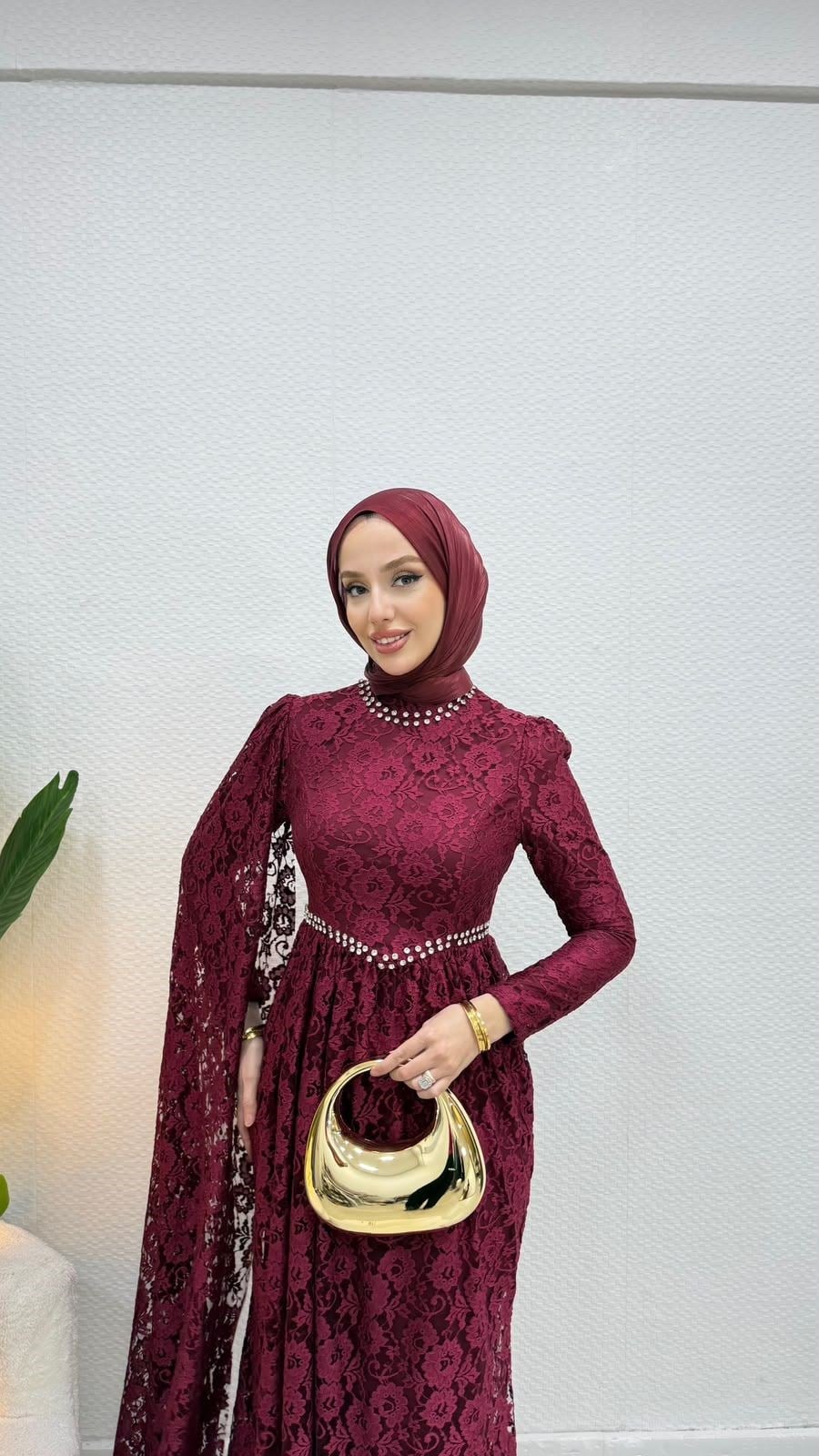 Dilber Abiye Bordo