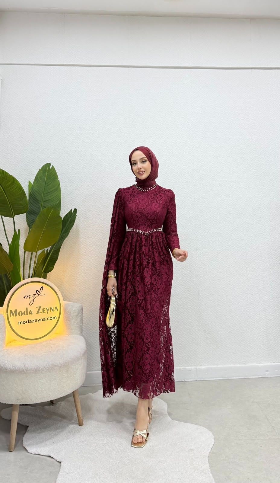 Dilber Abiye Bordo