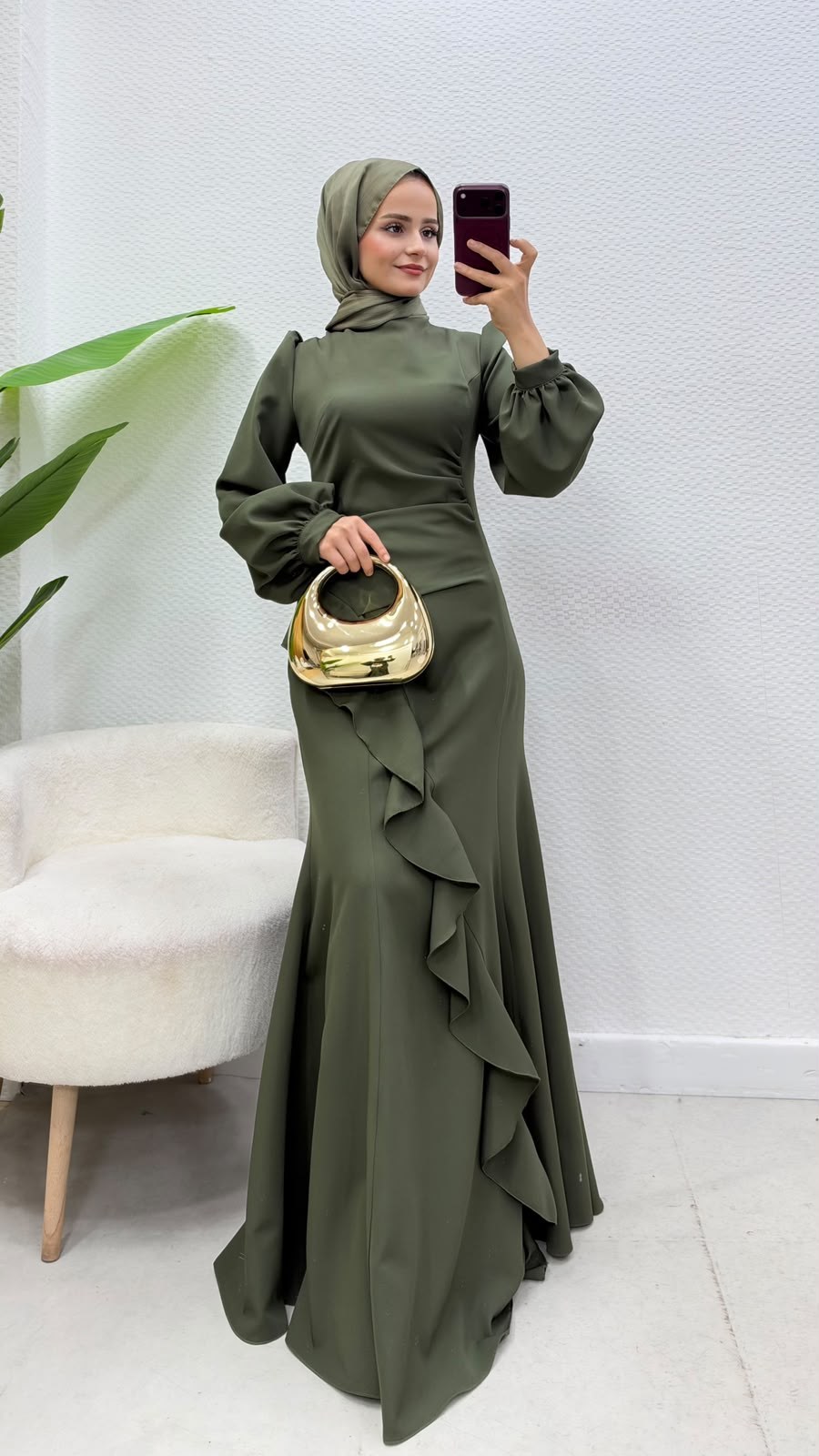 Diva Elbise Haki 
