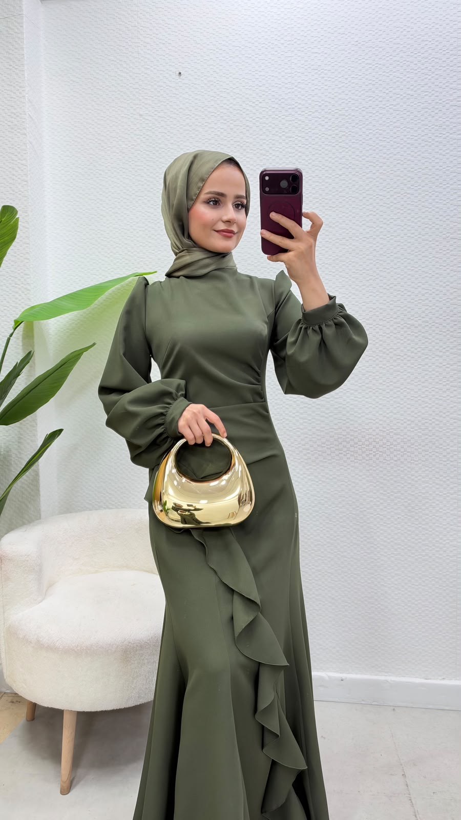 Diva Elbise Haki 