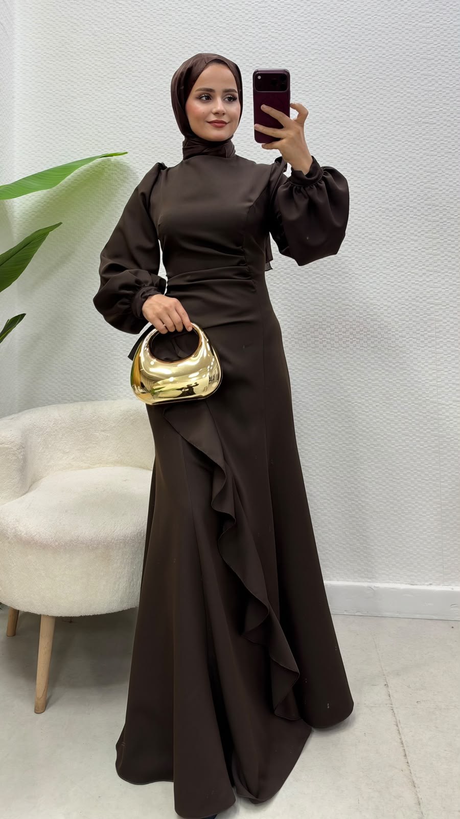Diva Elbise Kahverengi 